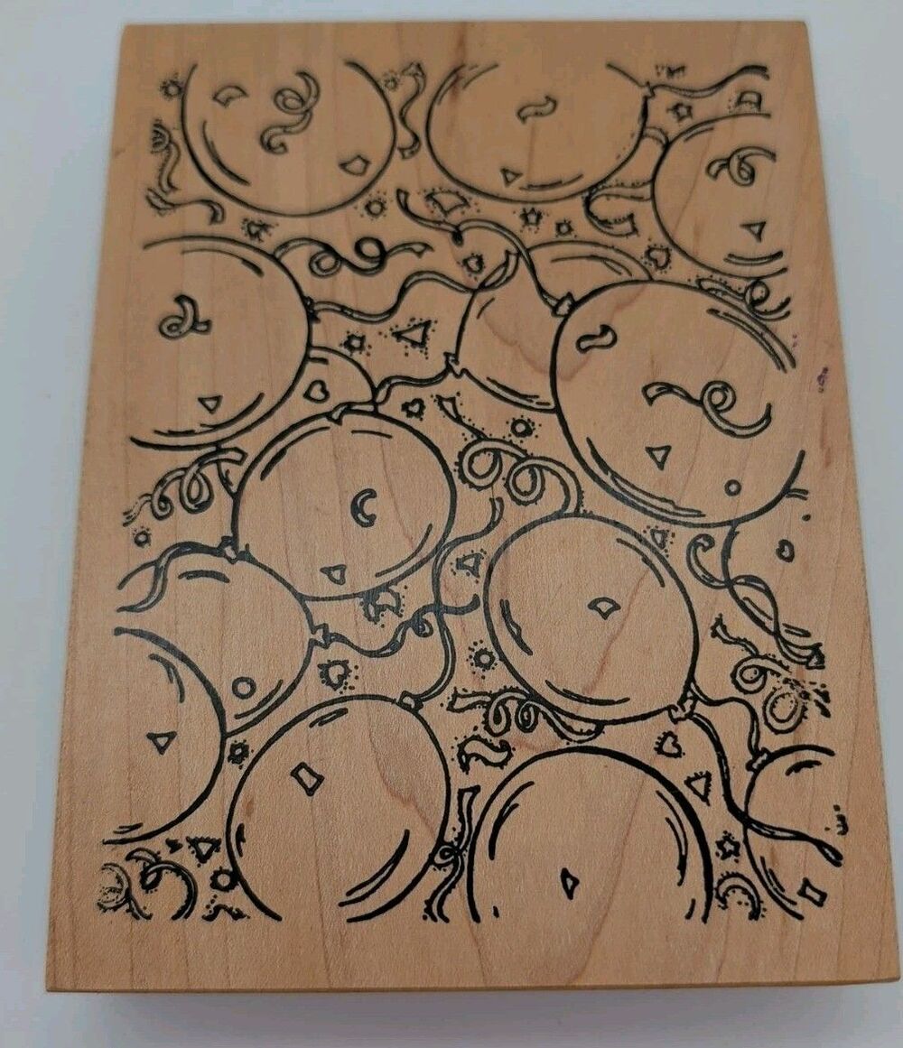 northwoods rubber stamps Balloons Background Party Birthday Celebration